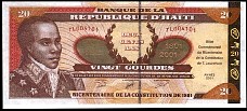 Haiti  N.1230, P.NEW  20 Gourdes 2001  SIg: AE