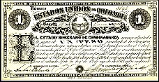 Colombia P.S156  1 Peso 19.1.1870