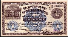 Colombia P.S176  1 Peso Unlisted Date 15.04.1884