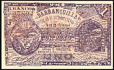 Colombia P.S247  1 Peso 3.9.1900 Ser.J