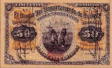Colombia-Banco del Departamento Bolivar P.S421  50 Centavos1.3.1888