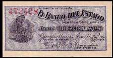 Colombia P.S501  10 Centavos Popayan 1.10.1900 Ser. A