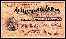 Colombia P.S502  20 Centavos 1.10.1900