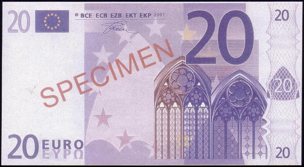 1 Euro Spécimen EUROPA 2014 b91_6268 Banknotes