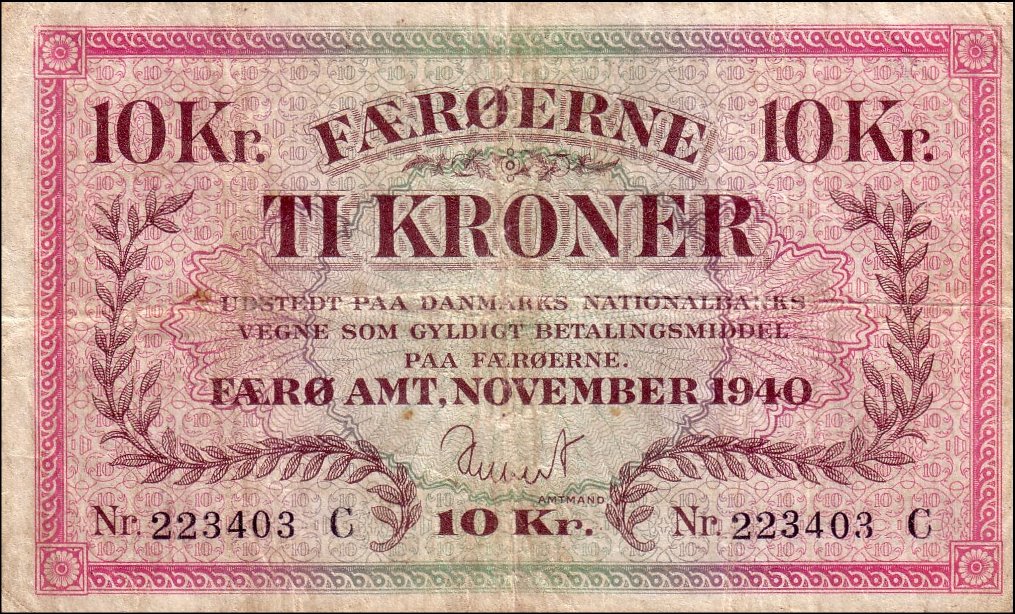 Faroe Islands Paper Money - Faerøerne, 1.10.1940 Emergency Issues