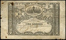 Haiti N.667, P.34 5 Gourdes Sie: D(large "D")