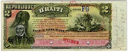 Haiti N.809Sfg, P.102s  2 Gourdes  Ser:FG