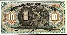 Haiti N.876Sa, P.153s  10 Gourdes SPECIMEN Sig:A