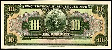 10 Gourdes  C.12 Avril 1919  Ca.1925-32