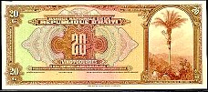 20 Gourdes  C.12 Avril 1919  Ca.1925-32