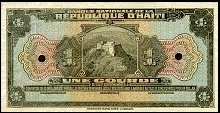 Haiti N.920FP, P.170 1 Gourde  Face Proof  L.12.4.1919  Ca.1946-50