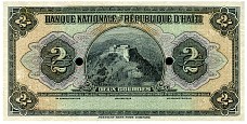 Haiti  N.922FP, P.171 2 Gourdes Face Proof L.12.4.1919  Ca, 1946-50