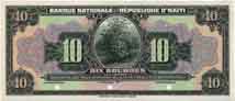 Haiti  N.926, P.173  10 Gourdes L.12.4.1919  Ca.1946-50