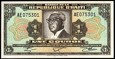 Haiti N.1100v, P.239  1 Gourde  Sig:V