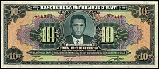 Haiti N.1112v, P.242  10 Gourdes No prefix S/N