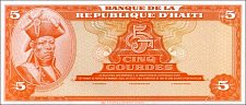 Touissant L'Ouverture Trial 5 Gourdes ND(1986)