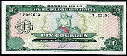 Haiti N.1163ad, P.256a 10 Gourdes Sig:AD 1998