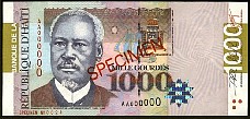 N.800S, P.UNL Specimen 1000 Gourdes 1999