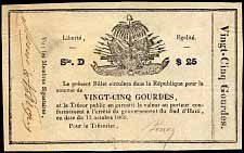 Haiti N.720S, P.56 25 Gourdes  Series D Pick Plate Note