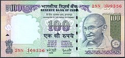 IndP.98c100Rupees2007Rsig.89Y.V.ReddyWK.jpg