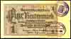 Luxembourg paper Money, WWII German Occupation Train overprint 1944