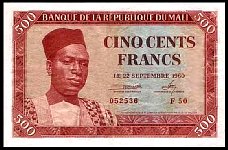 Mali P.3  100 Francs 22.9.1960(1962) Sig.1