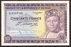 Mali P.6  50 Francs 22.9.1960(1967) Sig. 2
