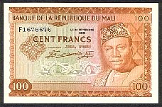 Mali P.7  100 Francs 22.9.1960(1967) Sig.2