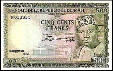 Mali P.8  500 Francs 22.9.1960(1967) Sig.2