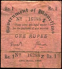 MusP.26A1Rupee27.3.1942onbackofP.UNL1Rupee1.10.1930No.16288Z.jpg