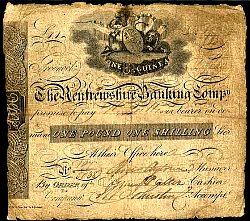 scoD.21Pound1ShillingSteerling1GuineaGreenock1.3.1820SerialNo.1970038RenfrewshireBankningCoAB.jpg
