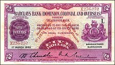 St Reproduction Lucia 5 dollars 1920 UNC 
