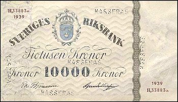 SweP.3910000Kroner1939punchedKasserasDiscard.jpg