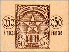 Tangier  P.2  0.50 Francs 8.1941