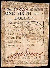 UsaP.S119SixthDollar17.2.1775PlateASigJonEvans.JPG