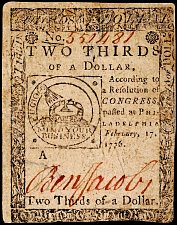 UsaP.S122TwoThirdsDollar17.2.1776BenJacobisig.jpg