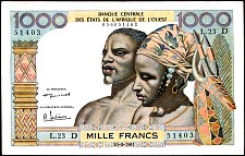 WasP.403Db1000Francs20.3.1961Sig1.jpg