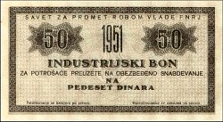 yugN.551250Dinar1951SavetZaPrometRobomVladeFNRJIndustrijskiBonZaPotrosacePreuzete.jpg